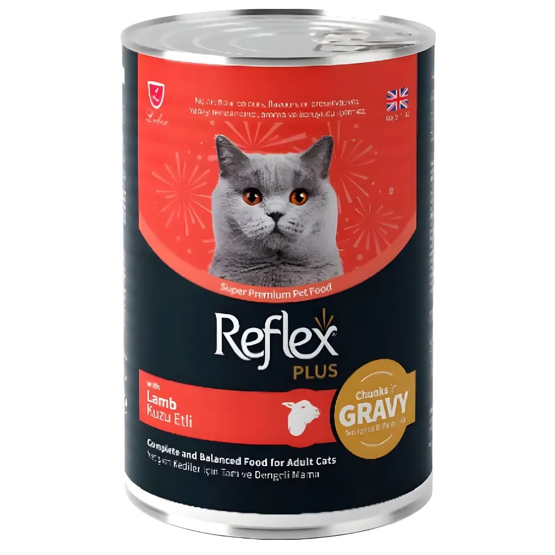 Reflex Plus Kedi Konservesi Soslu Parça Etli Kuzulu 400 Gr
